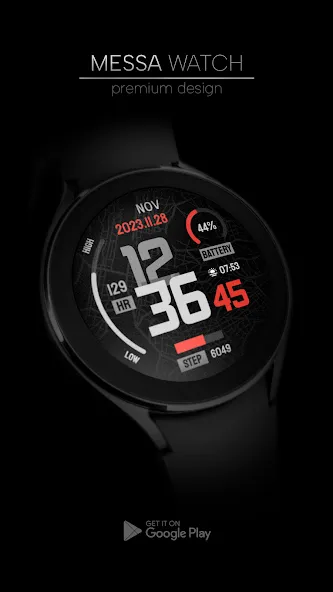 Minimal Digital Watch Face NY screenshot 2