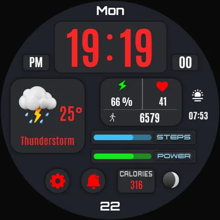 Bella Digital Watch Face screenshot 33