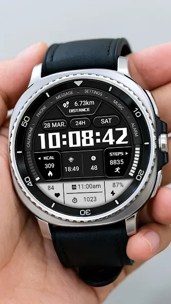 【ZKin】Ink White Text Clock screenshot 6