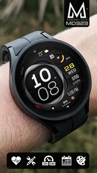 MD323 Modern Digital WatchFace screenshot 3