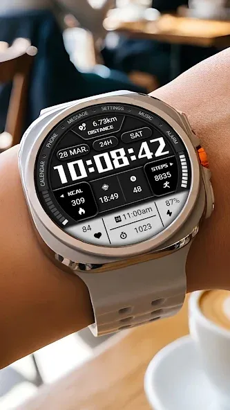 【ZKin】Ink White Text Clock screenshot 1