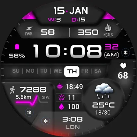 ML2U 381 Hybrid Watch Face screenshot 30