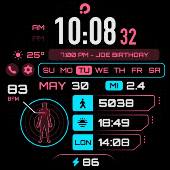 PRADO 33 Cyber Wacth Face screenshot 13