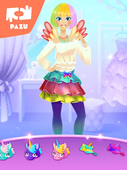 Makeup girls unicorn dress up screenshot 12