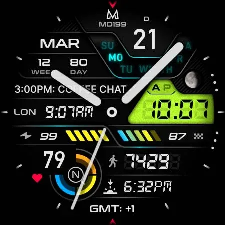MD199: Analog watch face screenshot 26
