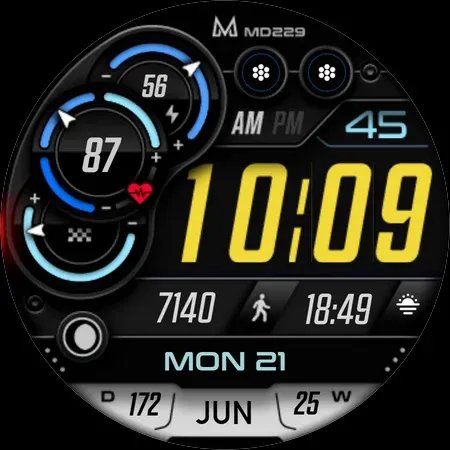 MD229 Digital watch face screenshot 9
