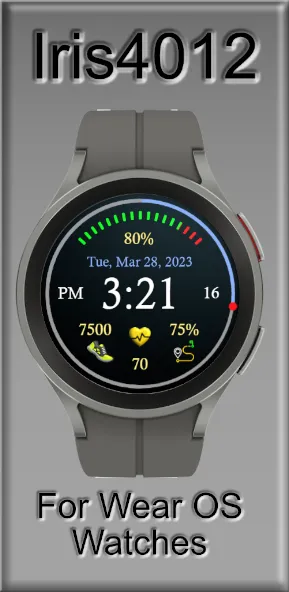 Iris4012 Digital Watch Face screenshot 1
