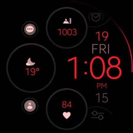 Digital Black v2 watch face screenshot 10