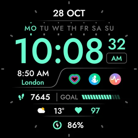 TVV Digital 5 Watch Face screenshot 12