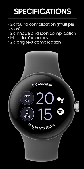 Modern Vertical: Watch face screenshot 2