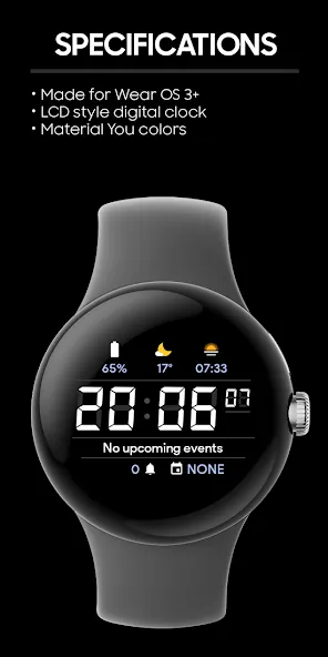 JHW Digital F: Watch face screenshot 2