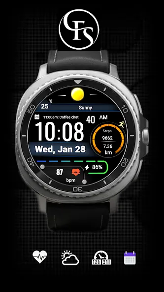 Digital FSW304 Watchface screenshot 2