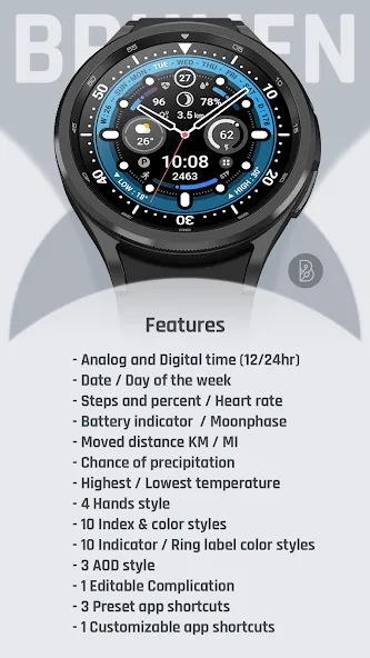 BRN205 : Watch Face screenshot 5