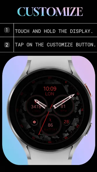 Dream 34 dark analog watchface screenshot 7
