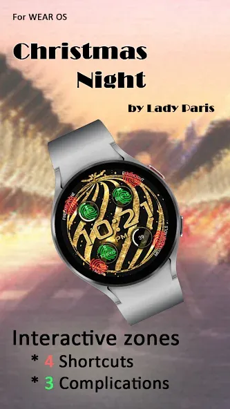 Christmas Gold Watch Face screenshot 3