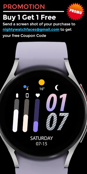 Night cut - watch face screenshot 5