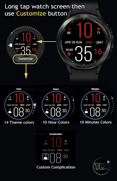 Gold n Color Daily Watch Face screenshot 7