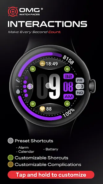 OMG 422 - Digital Watch Face screenshot 3