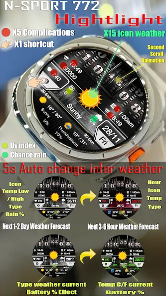 N-SPORT772 DirectWeather Watch screenshot 4