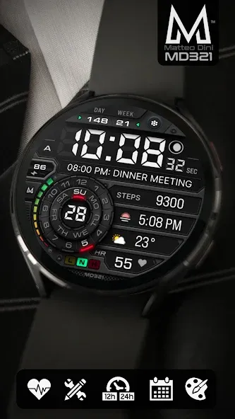 MD321 Digital Watch Face screenshot 1