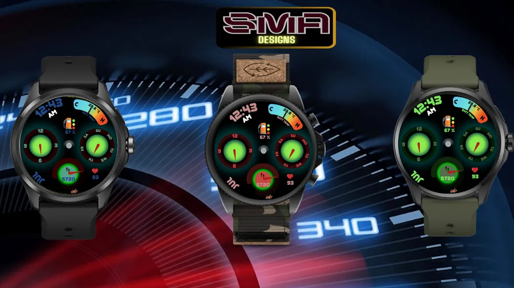 Speedometer WatchFace SMA 17 screenshot 6