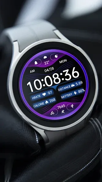 Blue Purple Light ZKin Watch screenshot 2