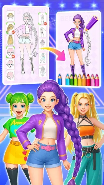 Juego de Princesas: Colorear screenshot 2