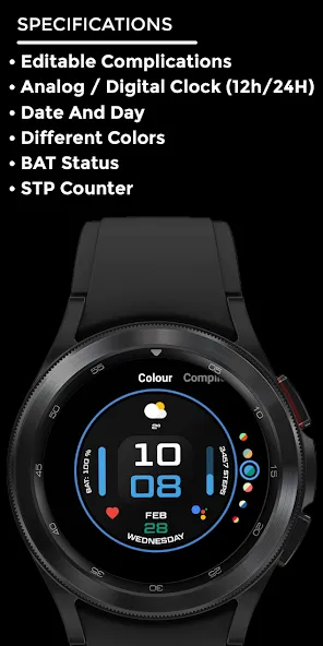 Night 50 - watch face screenshot 4