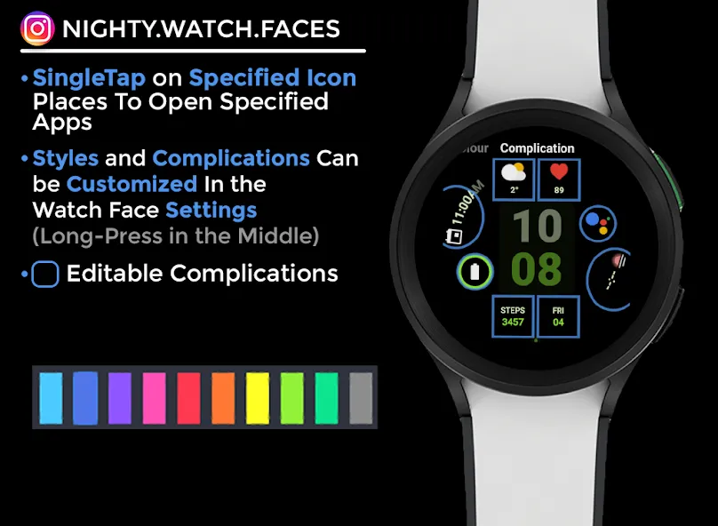 Night 59 - watch face screenshot 6