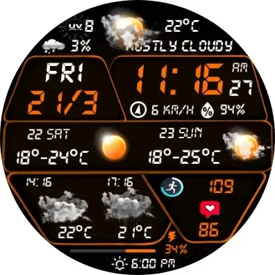 N-SPORT735 Weather Watch Face screenshot 10