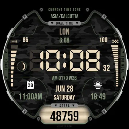 Dual-Time Watch Face 027 screenshot 6