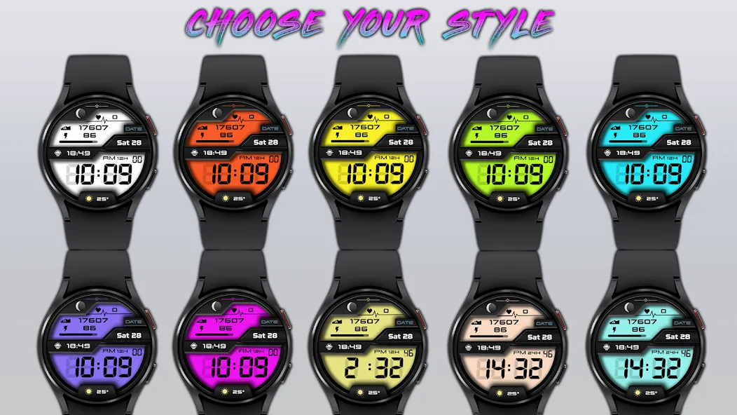 Colorful Digital Watch Face screenshot 1