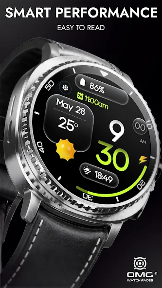 OMG 455 - Modern Watch Face screenshot 2