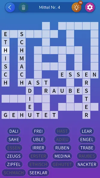 Kreuzgitter Worträtsel screenshot 2