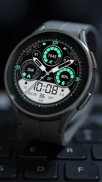 Elegant Green LCD DigitalWatch screenshot 5