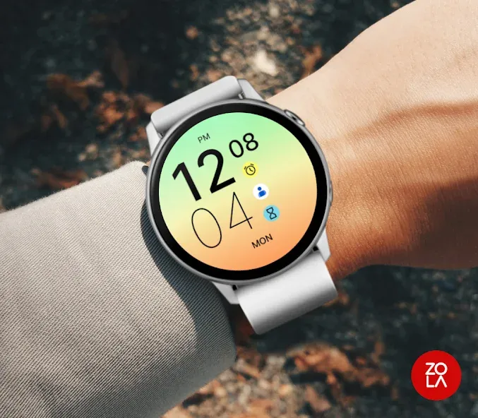Simply Orange Green Watch Face screenshot 3
