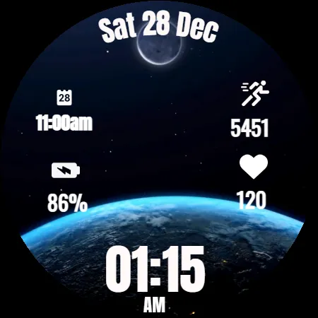 Animated Moonfall Watch Face screenshot 39