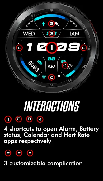 Oled - Digital v6 | watch face screenshot 8