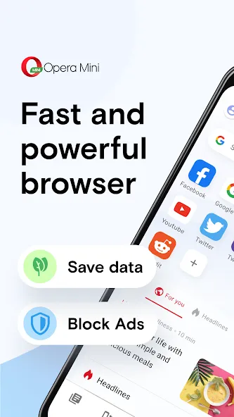 Opera Mini beta 版网页浏览器 screenshot 1