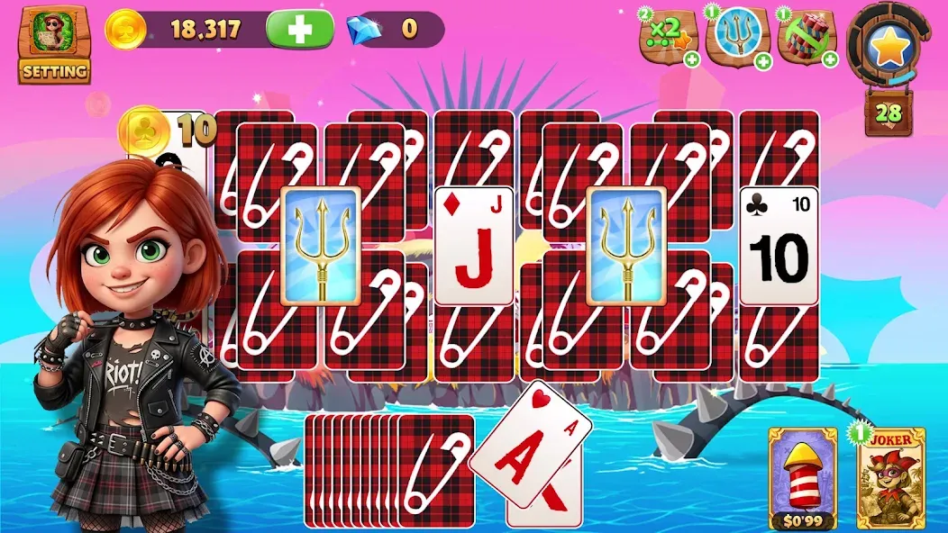 Solitaire Tripeaks Lost Worlds screenshot 8