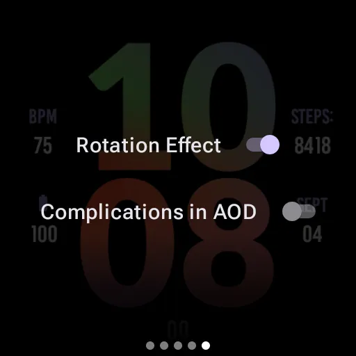 Big Aurora Glow Watch Face screenshot 10
