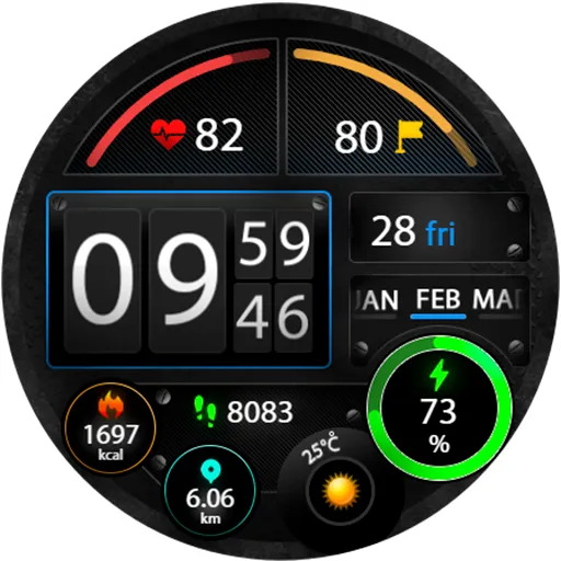 TechGauge Watch Face screenshot 12