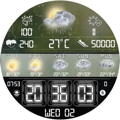 N-SPORT756 Weather DigitalFace screenshot 15