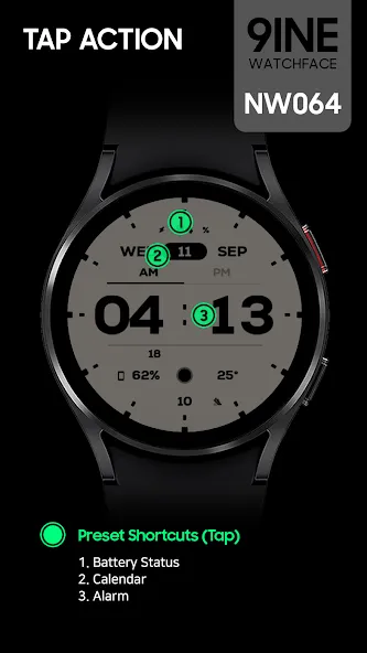 NW064: Digital watch face screenshot 2