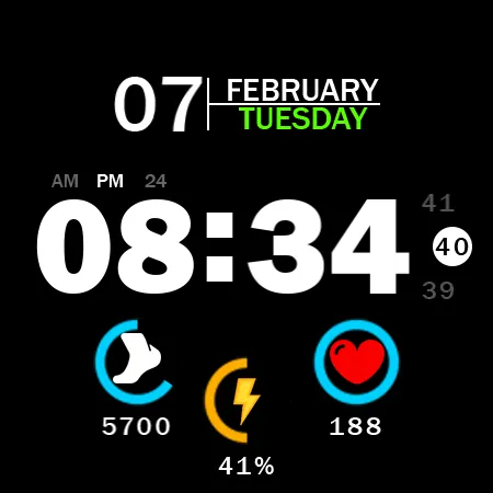 Key019 Digital Watch Face screenshot 25