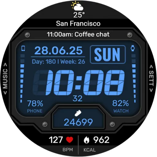 WFP 151 Old school watch face screenshot 45