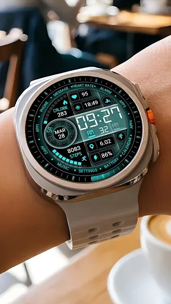 Blue Frosted Glass ZKin Watch screenshot 5