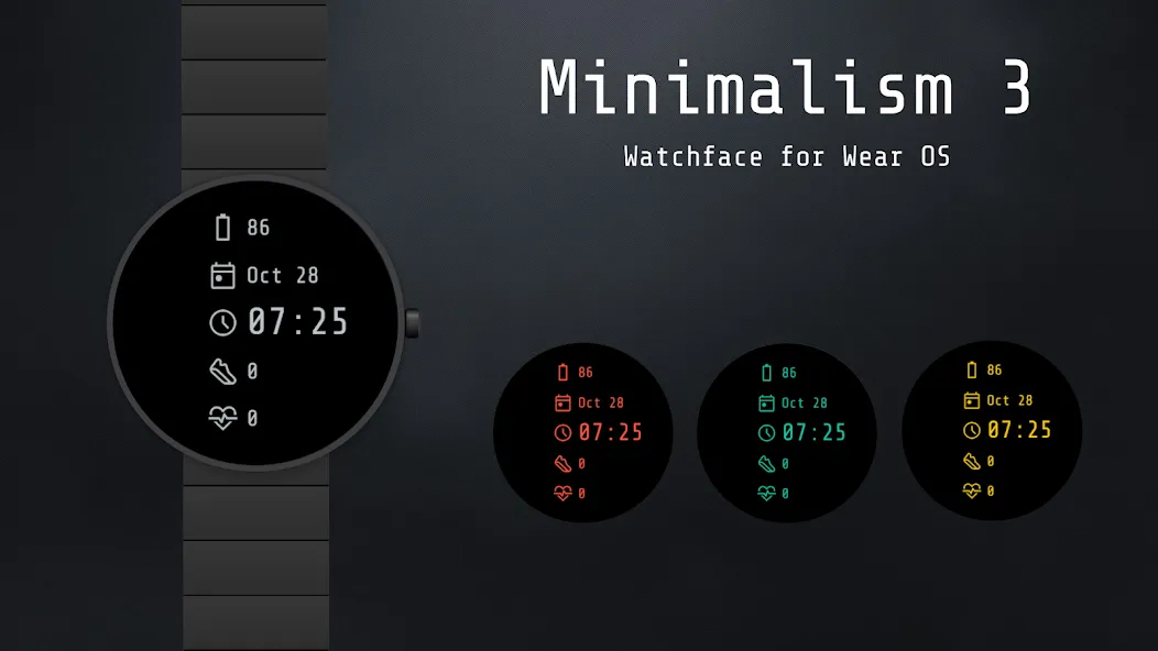Watch Face Minimalism 3 screenshot 1