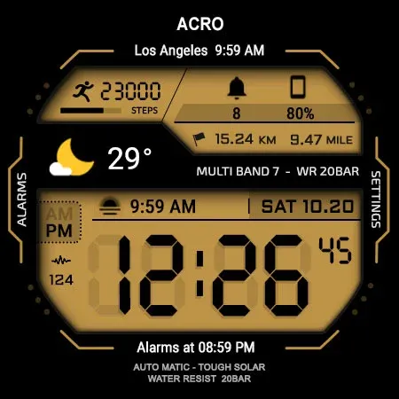 ACRO Genix Digital watchface screenshot 30
