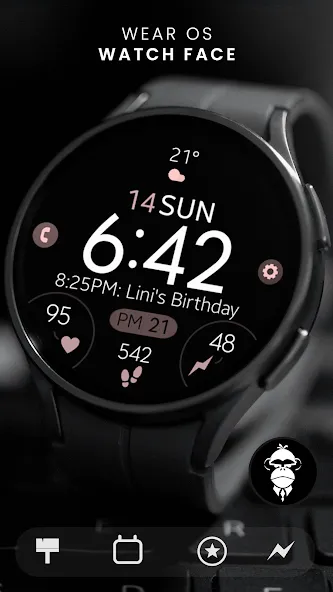 Battery 8 rose gold watch face screenshot 1